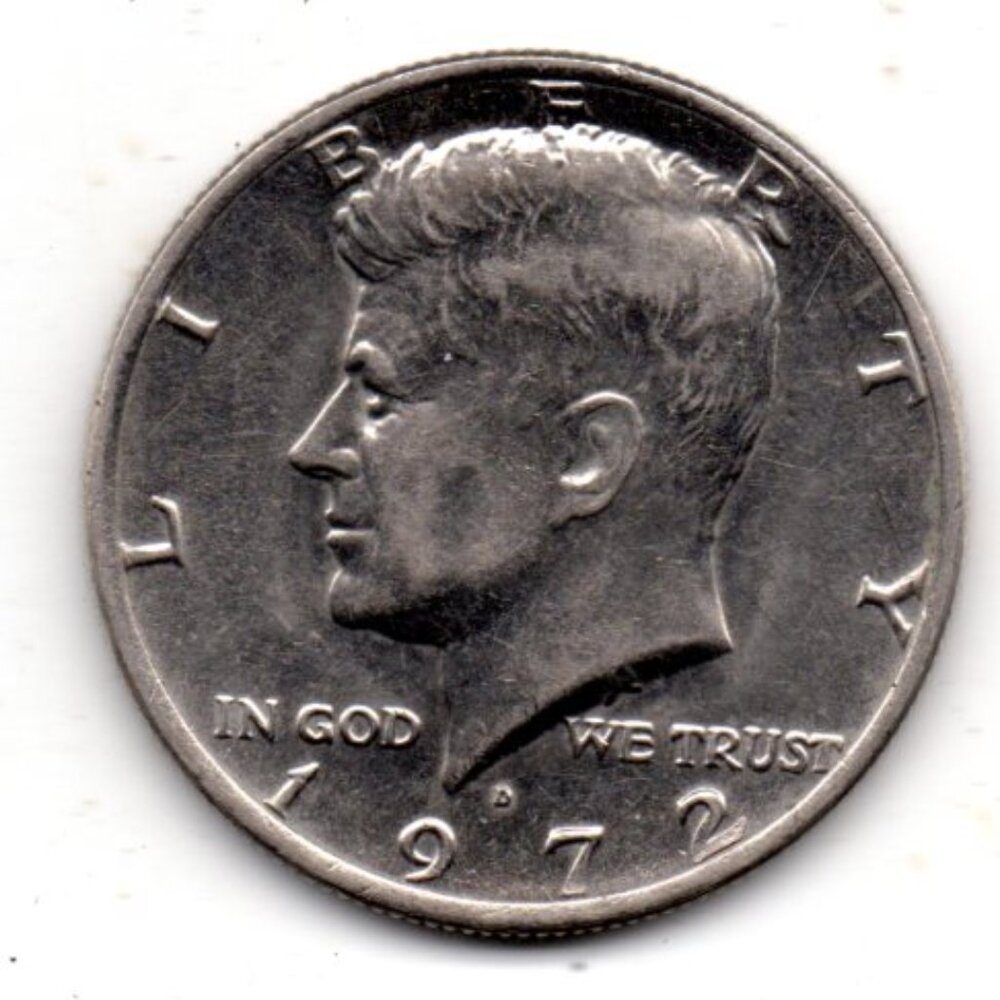 Collectible 1972 D John F Kennedy Half Dollar - Excellent condition